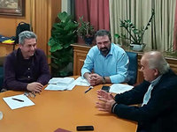 Συνάντηση Υπουργού Α.Α.Τ με τον Βουλευτή κ. Γιάννη Στέφο και τον  Πρόεδρο του Δ.Σ της ΕΝΩΣΗΣ αγροτών κ. Χριστόδουλο Μπαλτογιάννη για τις μειονεκτικές περιοχές 
